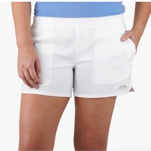 AFTCO Women’s White Athletic Shorts with Elastic Waist